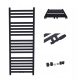 Vinolli Wasserbadheizkörper 431 W 430 x 1150 mm schwarz