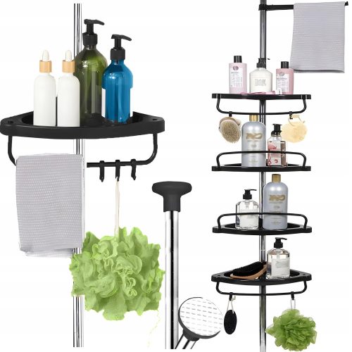 Songmics Teleskop-Badezimmerregal 25x35x305 cm weiß