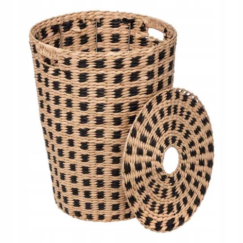 Wäschekörbe und -behälter 5 five Simple Smart freistehender Wäschekorb, 40 l, Schwarz, Braun- und Beigetöne