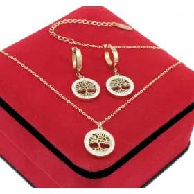  GOLDSCHMUCKSET GLÜCKSBAUM ZIRKONIA CHIRURGENSTAHL 316 L