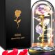 EWIGE ROSE AUS GLAS GLASROSE +LED weiß