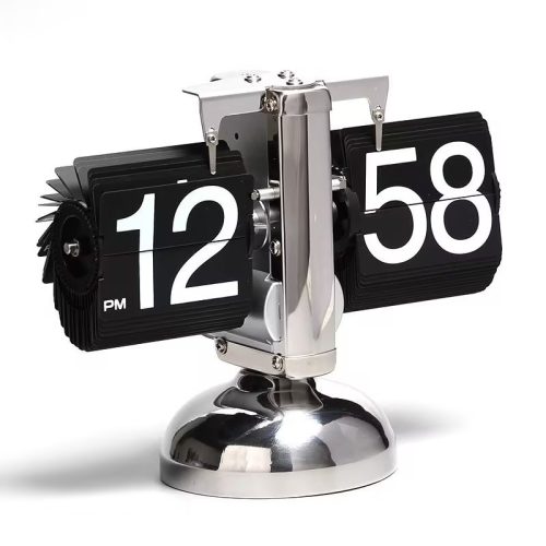 RETRO-FLIP-UHR MECHANISCHE FLIP-UHR SCHWARZ