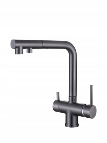 CHDE New Design Stand-Küchenarmatur weiß, schwarz, silber, grau