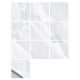 SELBSTKLEBENDE MARMORPLATTEN-PVC-FLIESEN 10 STÜCK 20x20cm