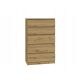 TopEshop MALWA Kommode 70 x 40 x 112 cm matte Artisan-Eiche