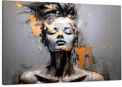  MODERNES Wandgemälde für das Schlafzimmer-Wohnzimmer GESICHT EINER GLAMOUR-FRAU 120x80