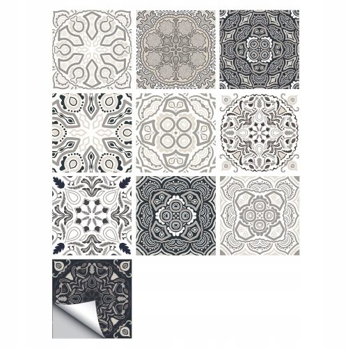 SELBSTKLEBENDE PATCHWORK-PLATTEN-PVC-FLIESEN SET MIT 10 STÜCK 20x20cm