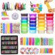  GROSSES SLIME-KIT ZUR HERSTELLUNG VON SCHLAMPEN XXL - 128in1 + PLASTICINE FOAM POLYMER CLAY SENSO 12 k