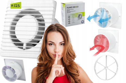 airRoxy Badventilator BADEZIMMERVENTILATOR 125 WEISS 125 mm
