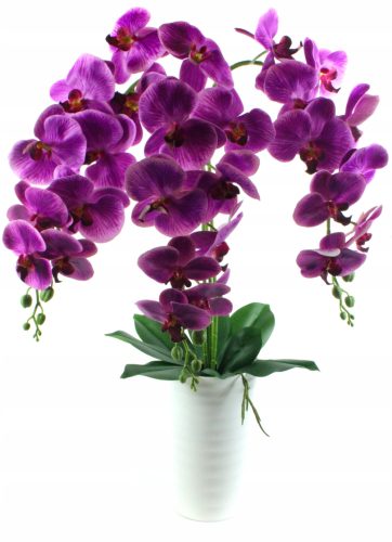 Künstliche Blumen und Früchte ORCHIDEE Gummi-Silikon-Orchidee GROß 95 cm im Topf wie ein lebendes GESCHENK