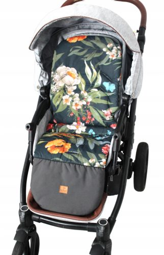  Kinderwageneinlage Blumen wasserdichte Fußstütze Emma XXL 100 cm