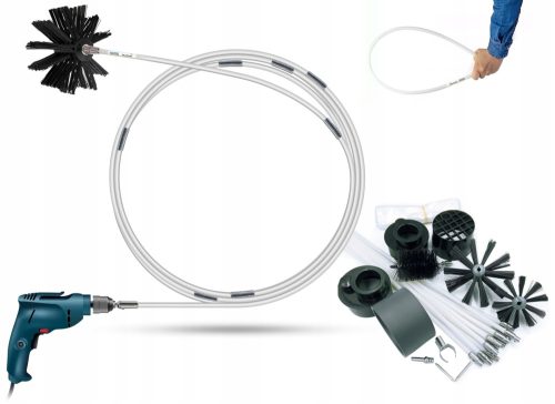 TAJFUN Air SET 7,2 m DECKREINIGUNG BELÜFTUNG REKUPERATION MIT EINEM BOHRER