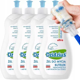    DZIDZIUŚ Gelflüssigkeit zum Reinigen von Flaschen und Schnullern 500 ml