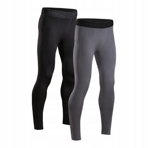  DANISH ENDURANCE Herren-Kompressionsstrumpfhosen, thermoaktive Leggings, 2er-Pack, XL