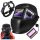 GEKO Schweißhelm mit automatischer Verdunkelung, schwarz + rotes Telefonband