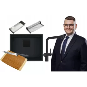   Franke Kanon Einbeckenspüle, schwarzer Granit + 2 weitere Produkte