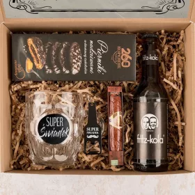    GESCHENKSET Frage an den Zeugen eines Bierliebhabers mit einem Krug