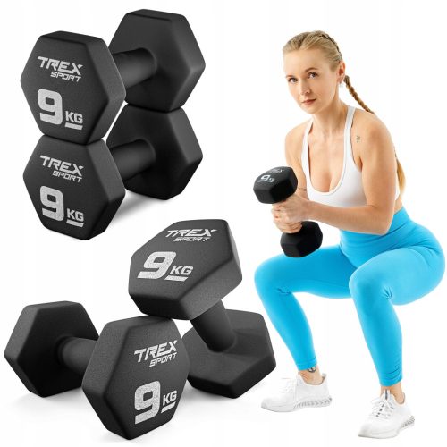  Set aus 2 x 9 kg schweren Hanteln und Neoprengewichten für Trex Sport-Übungen