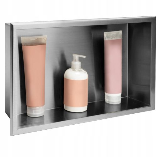 Badezimmerregale MONTIERTES BADEZIMMERREGAL 30x45 STAHLBÜRSTE - REA