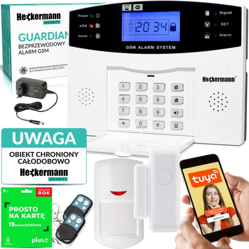 DRAHTLOSER ALARM-BEWEGUNGSSENSOR TÜR-FENSTER GSM-SIRENE TUYA POLNISCHEN WiFi