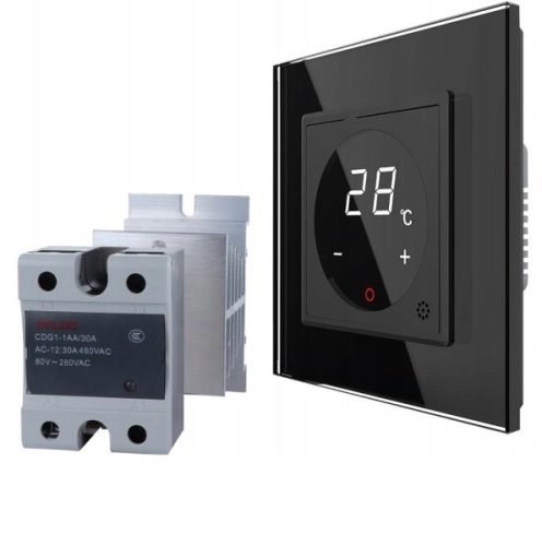  Livolo schwarzer Touch-Raumthermostat mit Sensor