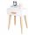  ModernHome Skandinavischer rechteckiger Couchtisch 46 x 36 x 58 cm weiß