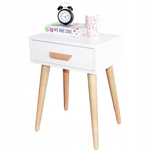 ModernHome Skandinavischer rechteckiger Couchtisch 46 x 36 x 58 cm weiß