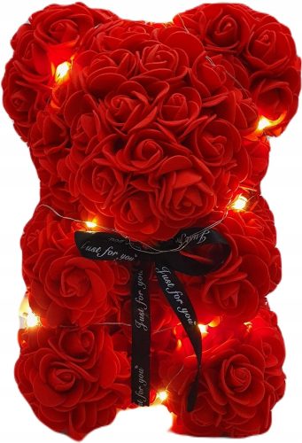 BÄR MIT ROSEN FRAUENGESCHENK FÜR SIE FLOWER BOX LED