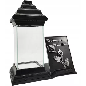    Eine Kerze, eine Kapelle, für geliebte Großeltern, eine Glaskerze für Großeltern