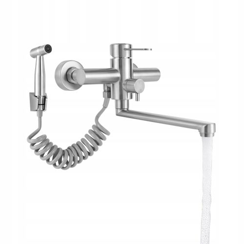 Wand-Küchenarmatur G1/2 360° Silber