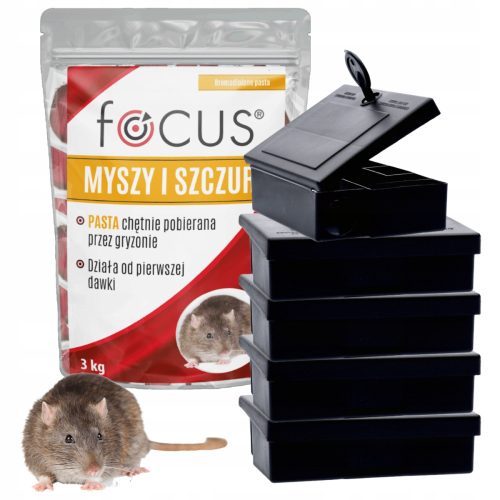  FOCUS Gift gegen Mäuse und Ratten + 5× Agrosimex Nagerfuttermittel gegen Mäuse und Ratten