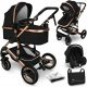  Kiduku 3-in-1 Kombi-Kinderwagen, Beige