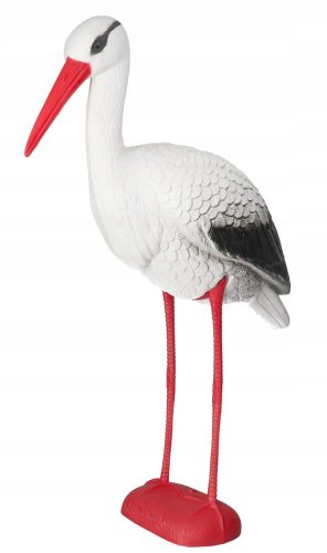 Gartenfiguren und Skulpturen STEHENDER STORCH, GROSS WIE EINE LEBENDE GARTENFIGUR, 76CM