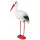 Gartenfiguren und Skulpturen STEHENDER STORCH, GROSS WIE EINE LEBENDE GARTENFIGUR, 76CM