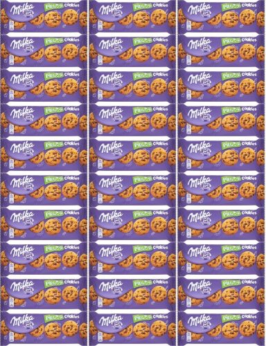 Milka Pieguski Choco Cookies mit Milchschokolade, Knusprige Kekse 135g x48