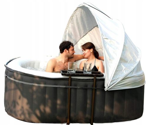 Whirlpool, Garten-Whirlpool Aufblasbares Schwimmbad mit Hydromassage rund MSpa 1 l