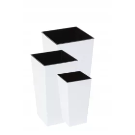    Blumentopf Lamela 30 cm x 30 x 57 cm Durchmesser 30 cm Kunststoff weiß + 2 weitere Produkte