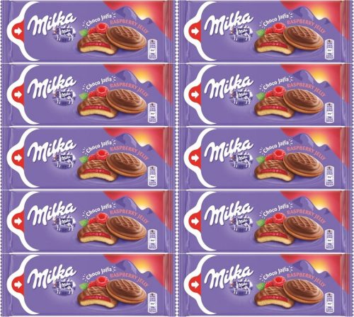 Milka Jaffa Kekse mit Himbeergelee und Alpenmilchschokolade, 147g x 10