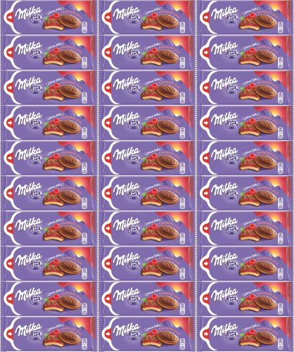 Milka Jaffa Kekse mit Himbeergelee und Alpenmilchschokolade, 147g x36
