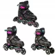  Rollschuhe verstellbar 3in1 Croxer Optima Mint/Pink 31-34 Abec7 Gummi