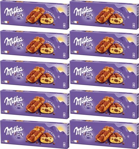 Milka Cake Choc - Leckere Schokoladenfüllung Biskuits 175g x10