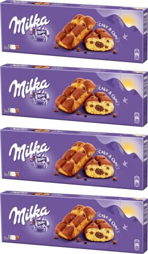  Milka Cake Choc – Biszkopty z Nadzieniem Czekoladowym, 175 g, 4er Pack