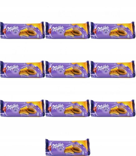 Milka Choco Jaffa Orangenkekse mit Schokoladenüberzug, 147g Packung mit 10 Stück