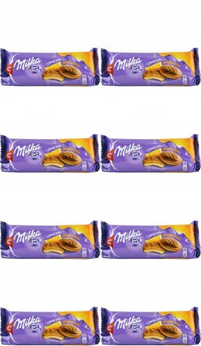 Milka Choco Jaffa Orangegelee Biskuits, 147g, 8er Pack