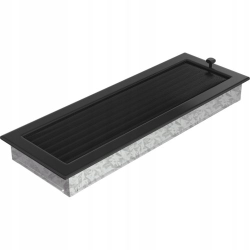Lackiertes Lüftungsgitter. Gitter 17x49 cm, schwarz
