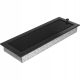 Lackiertes Lüftungsgitter. Gitter 17x49 cm, schwarz