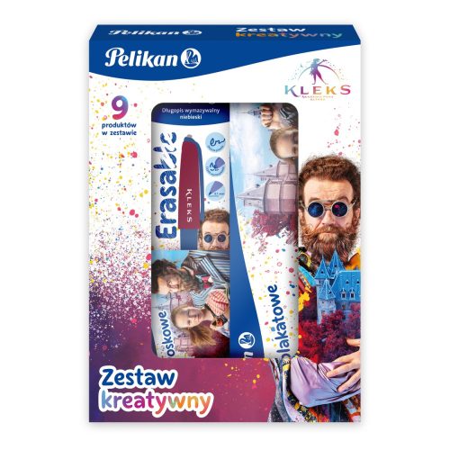  Kreativset für Kinder, Blockmalstifte, Kleber, 9-tlg. Academy of Mr. Kleks