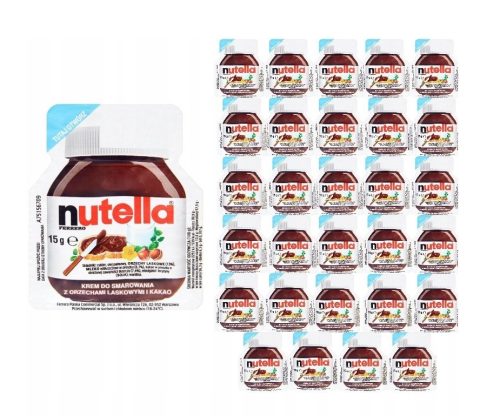 Nutella Schokoladencreme 15g x 30 Stück – Ideal für Snacks und Rezepte