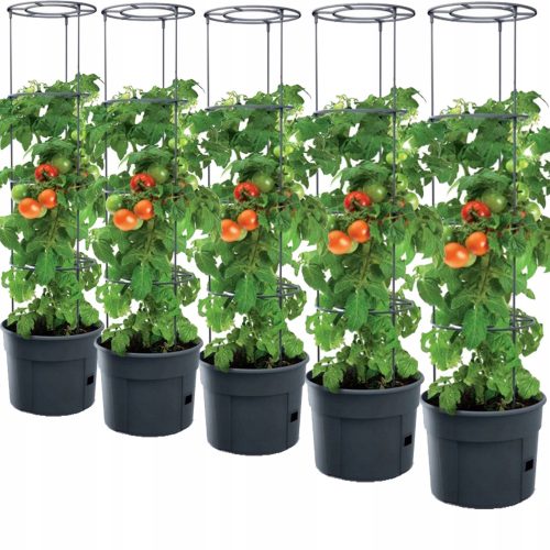 Töpfe und Pflanzgefäße für den Außenbereich und den Garten Pafen-Blumentopf, 29,5 cm x 29,5 x 23,6 cm, Durchmesser 29,5 cm, Kunststoff in den Farben Grau und Silber