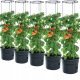 Töpfe und Pflanzgefäße für den Außenbereich und den Garten Pafen-Blumentopf, 29,5 cm x 29,5 x 23,6 cm, Durchmesser 29,5 cm, Kunststoff in den Farben Grau und Silber